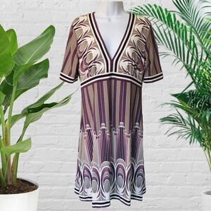 BCBGMax Azria Art Deco print Empire Dress